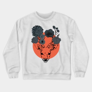 Flowers deer circle Crewneck Sweatshirt